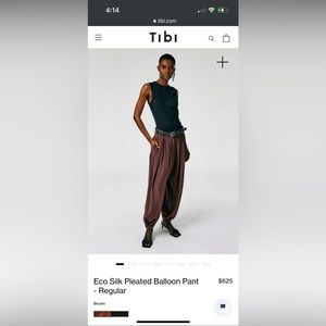 Eco Silk Pleated Balloon Pant